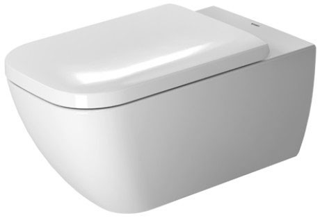 Duravit подвесной унитаз 62 см безободковый, happy d.2, 2550090000 цвет: белый глянцевый