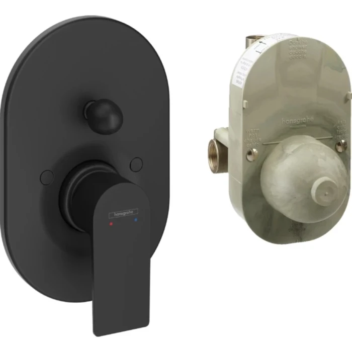 Hansgrohe смеситель для ванны, Rebris E, черный арт. 72458670