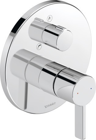 Duravit cмеситель однорычажный для ванны скрытого монтажа, с переключателем и клапаном обратного тока, d-neo, de5210018010 цвет: хром
