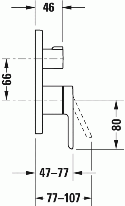 Duravit однорычажный смеситель для душа c14210011010, c.1, c14210011010 цвет: хром
