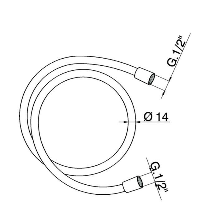 Cisal душевой шланг 150 см za00904040 shower, цвет: черный