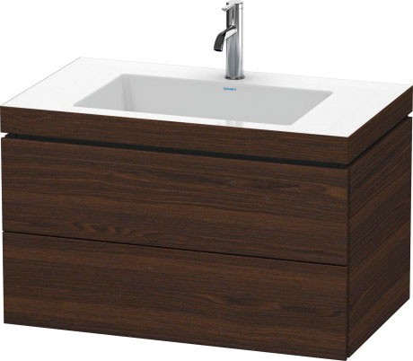 Duravit тумба подвесная с раковиной, l-cube, lc6927o1212 цвет: дуб брашированный