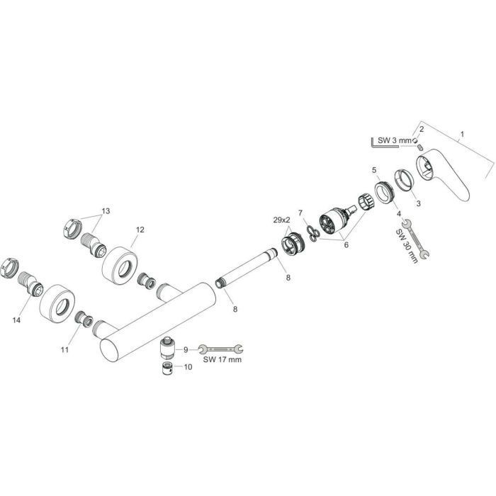 AXOR смеситель для душа, Citterio M, никель арт. 34620820