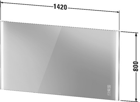 Duravit зеркало с подсветкой, xviu, xv70460b1b1 цвет: champagne matt