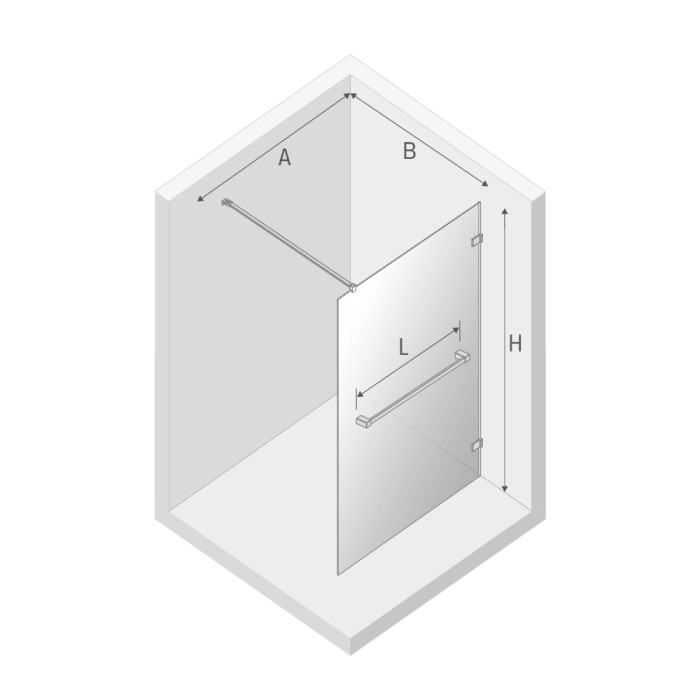 Душевое ограждение 80x200, New trendy Avexa white, белый арт. EXK-2941