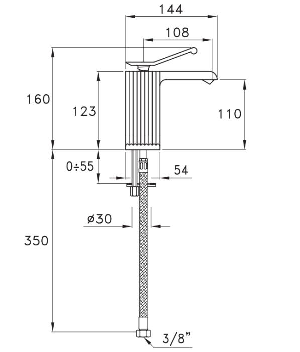 Stella смеситель для раковины, casanova, арт. cs00100cr00