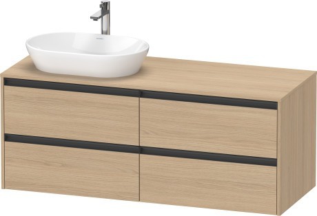 Duravit тумба подвесная под раковину слева 550 мм х 1400 мм х 568 мм, ketho.2, k24898l30300000 цвет: натуральный дуб