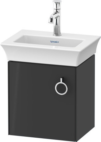 Duravit тумба подвесная левая 298 мм х 384 мм, с ручкой, white tulip, wt4250lh1h1 цвет: графит глянцевый