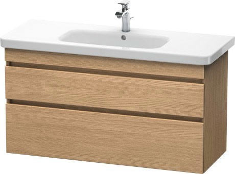 Duravit тумбочка подвесная под раковину с двумя выдвижными ящиками, durastyle, ds 6495 52 цвет: дуб европейский