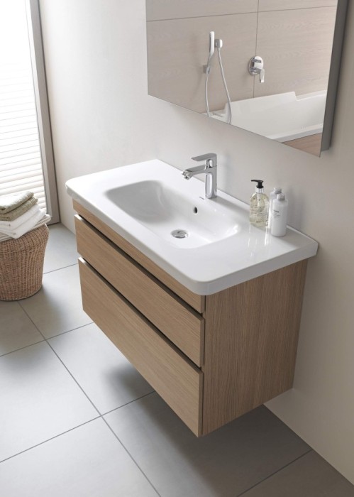 Duravit тумбочка подвесная под раковину с двумя выдвижными ящиками, durastyle, ds 6495 52 цвет: дуб европейский