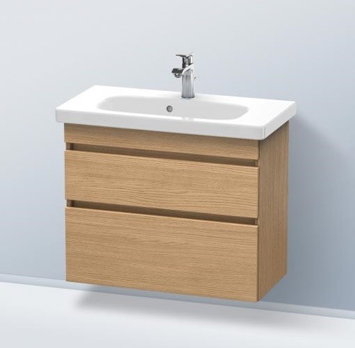 Duravit тумбочка подвесная под раковину с двумя выдвижными ящиками, durastyle, ds 6495 52 цвет: дуб европейский
