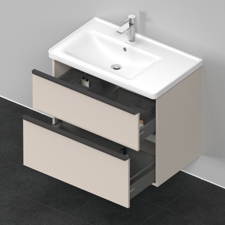 Duravit тумба подвесная под раковину 784 мм х 452 мм, d-neo, de435709191 цвет: серо-коричневый матовый