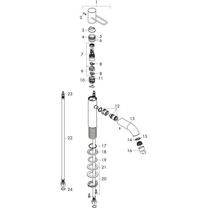 AXOR смеситель для раковины, Uno, хром арт. 38021000