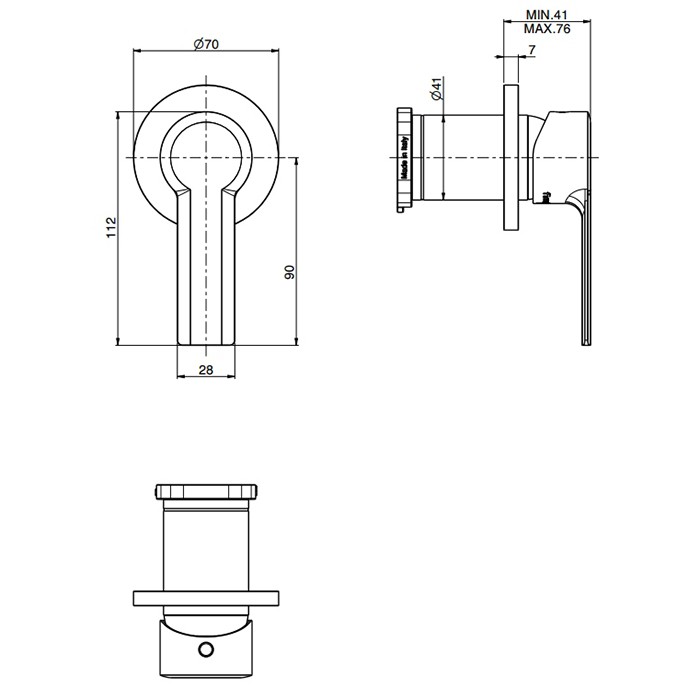 Fima Carlo Frattini смеситель для душа, встраиваемый, mast, хром арт. f3133n1or