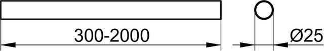 Keuco штанга для душевой шторки 110 см, plan, хром арт. 14930 011100