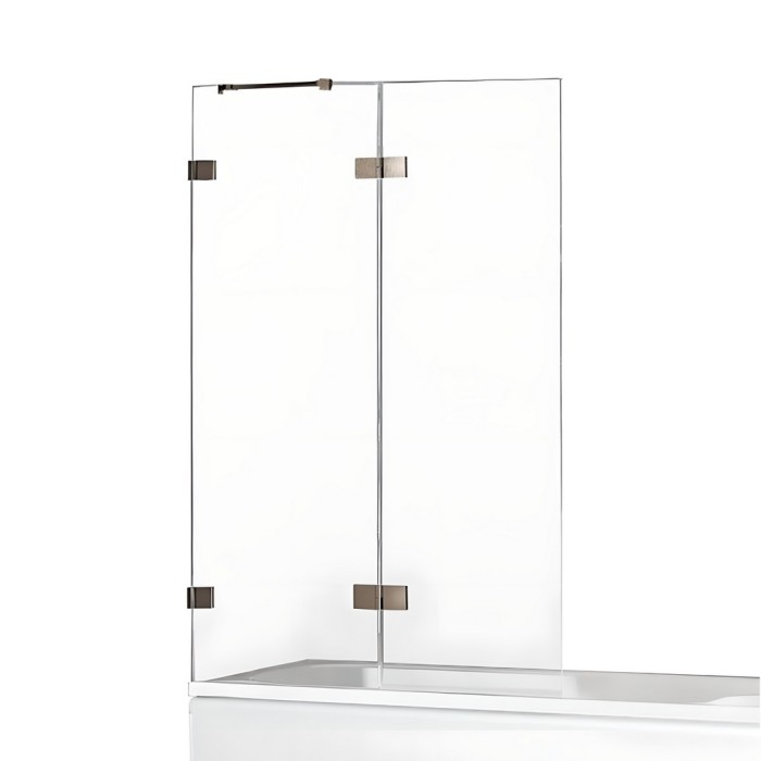 Шторка для ванны 120x150 l, New trendy Avexa gunmetal brushed, оружейная сталь арт. EXK-3525