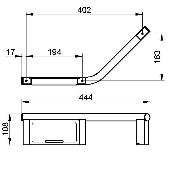 Keuco поручень с мыльницей, plan, арт. 14909 012037