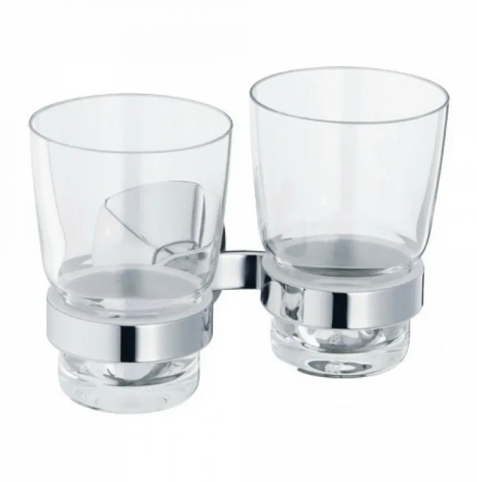 Keuco держатель для стакана двойной, city.2, хром арт. 02751 010000