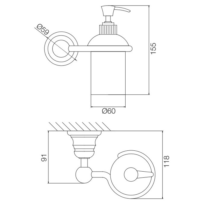 Fima Carlo Frattini дозатор для жидкого мыла, подвесной, victory, хром арт. f6063/3cr
