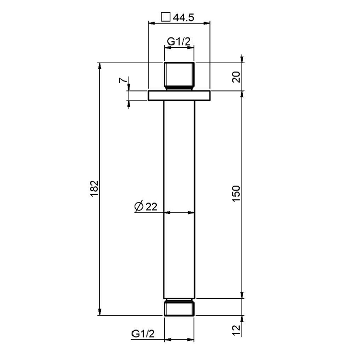 Fima Carlo Frattini держатель для душа, потолочный, 15 см. wellness, хром арт. f2585cr