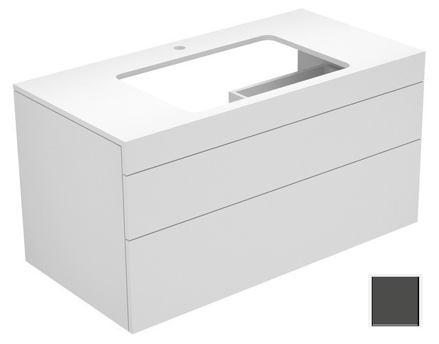 Keuco тумба подвесная под раковину с двумя выдвижными ящиками, с отверстием под смеситель, edition 400, антрацит арт. 31572 390100