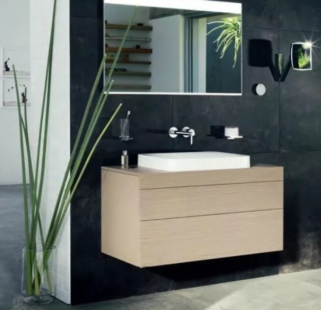 Keuco тумба подвесная под раковину с двумя выдвижными ящиками, с отверстием под смеситель, edition 400, антрацит арт. 31572 390100