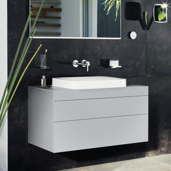 Keuco тумба подвесная под раковину с двумя выдвижными ящиками, с отверстием под смеситель, edition 400, антрацит арт. 31572 390100