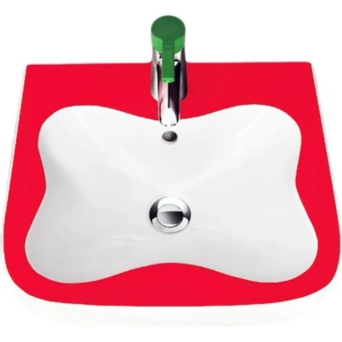 LAUFEN подвесная мини-раковина 45x41 красная, FLORAKIDS - 8.1503.1.062.104.1