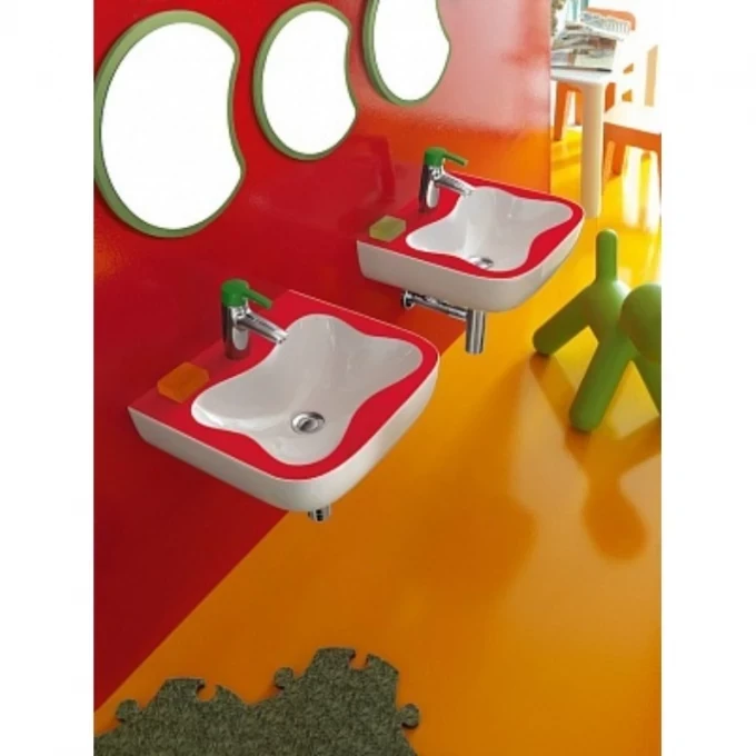 LAUFEN подвесная мини-раковина 45x41 красная, FLORAKIDS - 8.1503.1.062.104.1