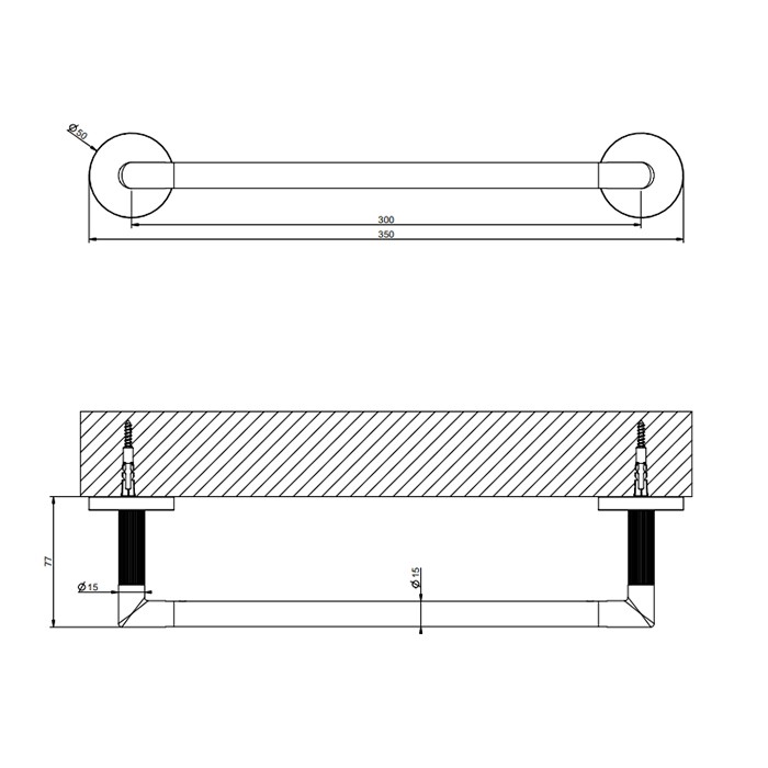 Gessi Полотенцедержатель 30 см., подвесной, Ingranaggio, 63897#707 цвет: black metal brushed pvd