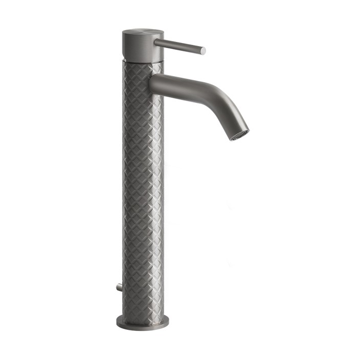 Gessi Смеситель однорычажный высокий с донным клапаном, Intreccio, 54104#239 цвет: шлифованная сталь