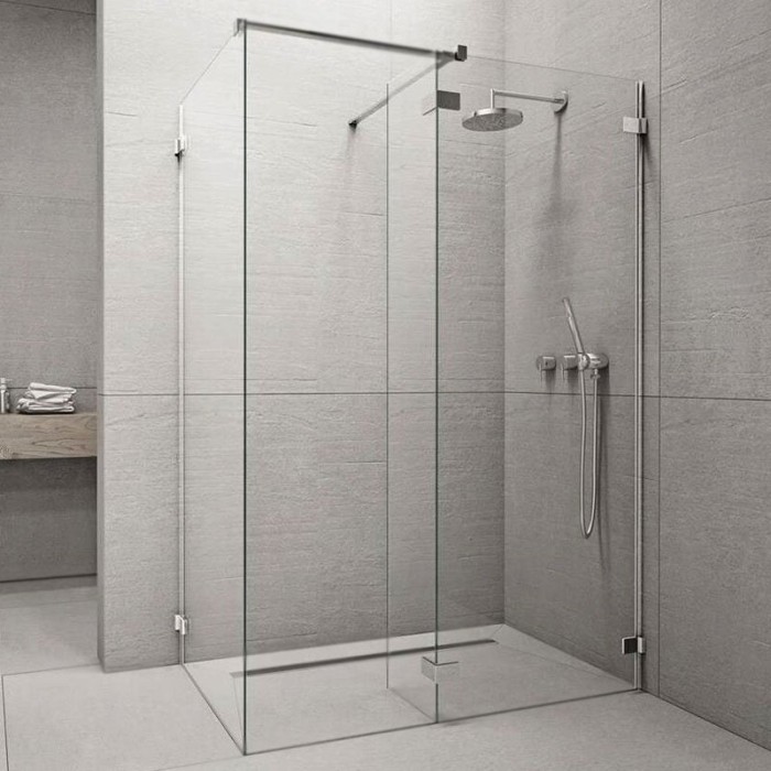 Radaway душевая стенка w3 walk-in 140 фурнитура хром стекло прозрачное, Euphoria - 383136-01-01