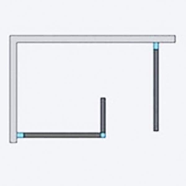 Radaway душевая стенка w3 walk-in 140 фурнитура хром стекло прозрачное, Euphoria - 383136-01-01