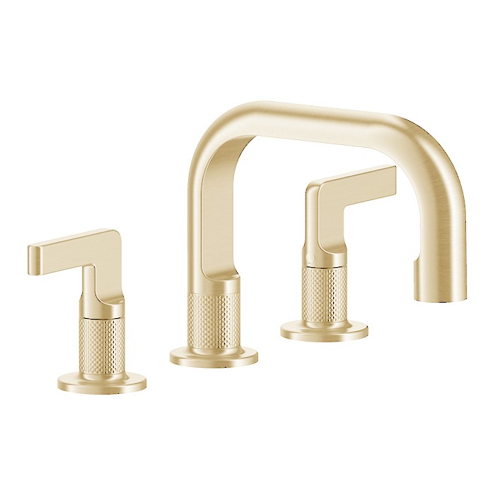 Gessi Смеситель для раковины на 3 отв., с донным клапаном, Inciso, 58011#246 цвет: золото