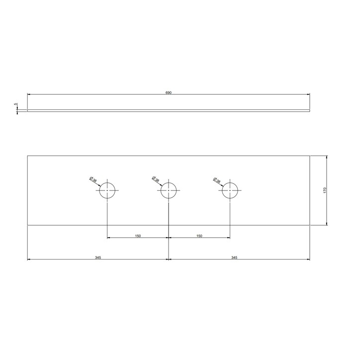 Gessi Пластина на 3 отверстия для монтажного бокса цвет: хром Rilievo, хром - 01663#031