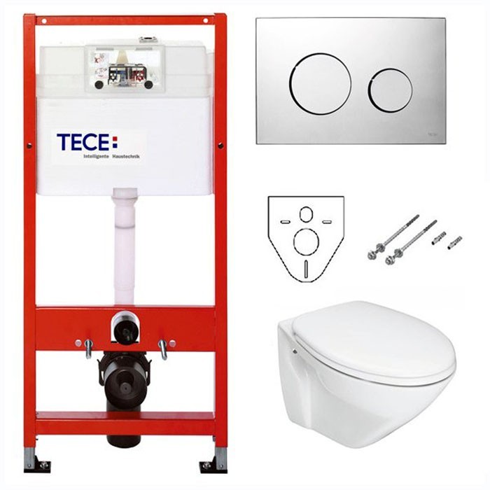 TECE унитаз подвесной в комплекте с инсталяцией и клавишей смыва k400626wc, - k400626wc