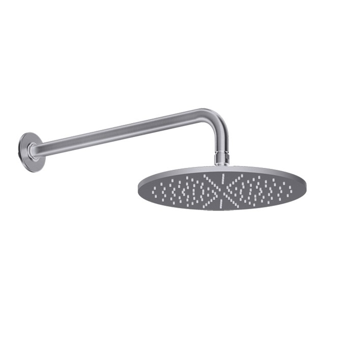 Gessi Душевая головка настенная, шарнирная на 1/2”, d300мм, Inciso, 58248#149 цвет: finox
