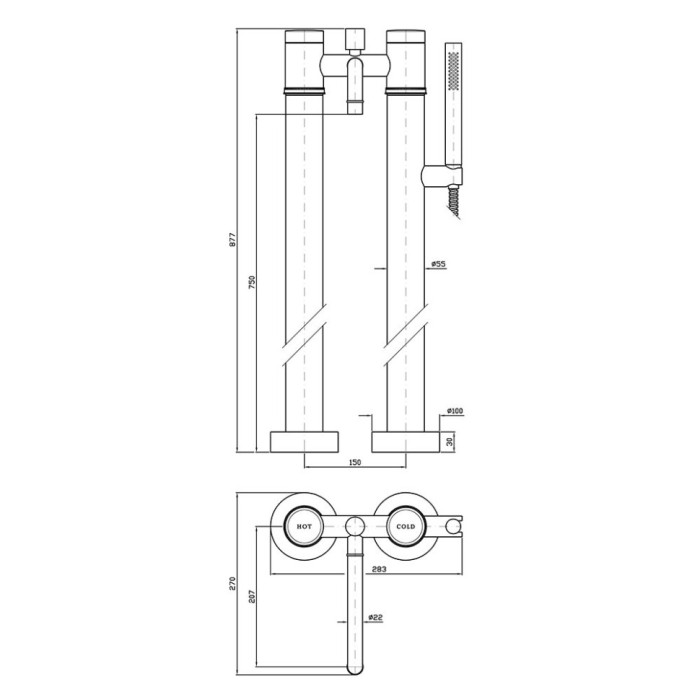 Zucchetti смеситель для ванны на 2 отверстия с декорированным фланцем, излив 175 мм, savoir, хром арт. r99657 zsa275.c-