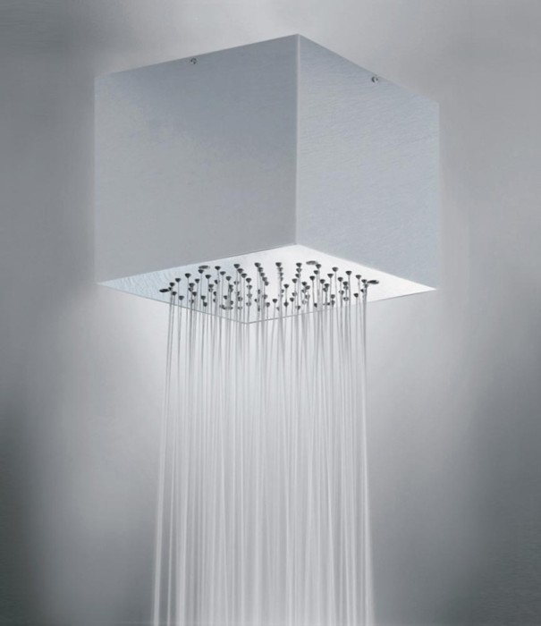 Bossini верхний душ inox 1 режим струи, cube, хром арт. h81720.030