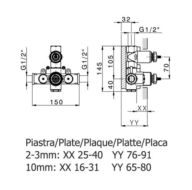 Cisal внутренний механизм термостатического смесителя для душа za00730104 cisal