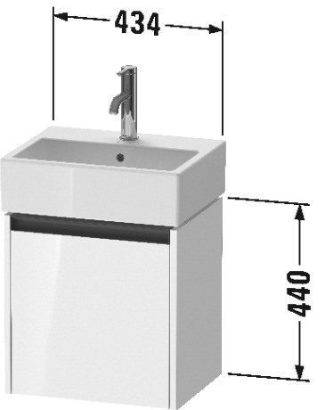 Duravit тумба подвесная под раковину 338 мм х 434 мм х 440 мм, ketho.2, k25070l30300000 цвет: натуральный дуб