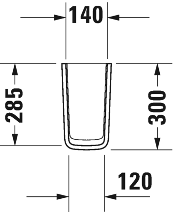 Duravit полупьедестал для раковины, me by starck, 0858400000 цвет: белый