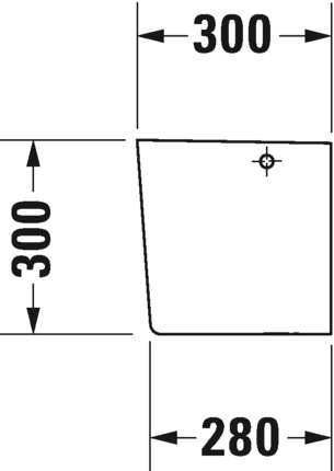 Duravit полупьедестал для раковины, me by starck, 0858400000 цвет: белый