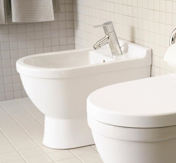 Duravit напольное биде с переливом, с креплением, starck 3, 2234100000 цвет: белый