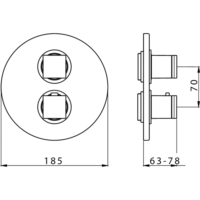 Cisal встраиваемый термостатический смеситель с переключателем на 3 положения rr01820021 roadster, цвет: хром