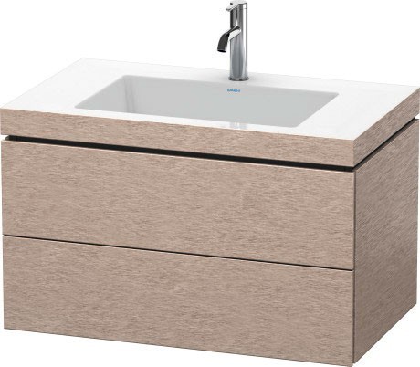 Duravit тумба подвесная с раковиной, l-cube, lc6927o1111 цвет: дуб кашемировый