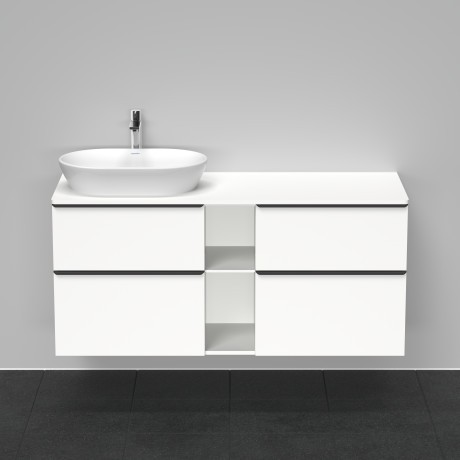 Duravit тумба подвесная под раковину слева 1400 мм х 550 мм, d-neo, de4970l1818 цвет: gres pietra grey opaco