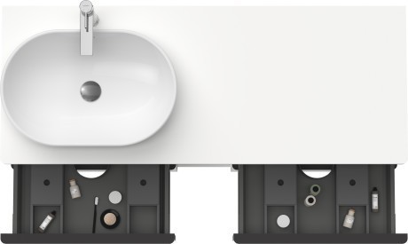 Duravit тумба подвесная под раковину слева 1400 мм х 550 мм, d-neo, de4970l1818 цвет: gres pietra grey opaco