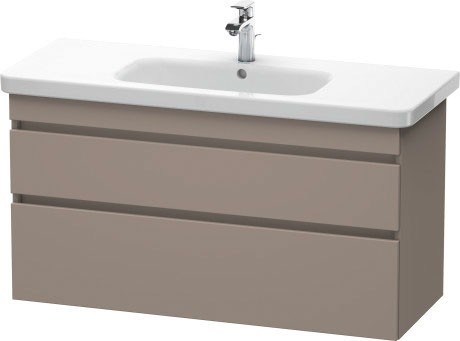 Duravit тумбочка подвесная под раковину с двумя выдвижными ящиками, durastyle, ds 6495 43 цвет: базальт матовый