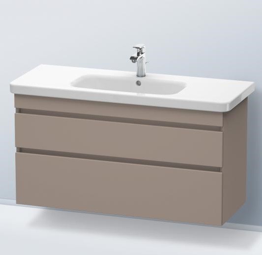 Duravit тумбочка подвесная под раковину с двумя выдвижными ящиками, durastyle, ds 6495 43 цвет: базальт матовый